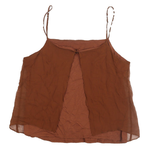 Jigsaw Women's Brown Silk Camisole Tank Top