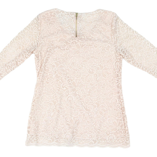 Ruth Langsford Beige Lace Blouse, Women's XS, Party Style