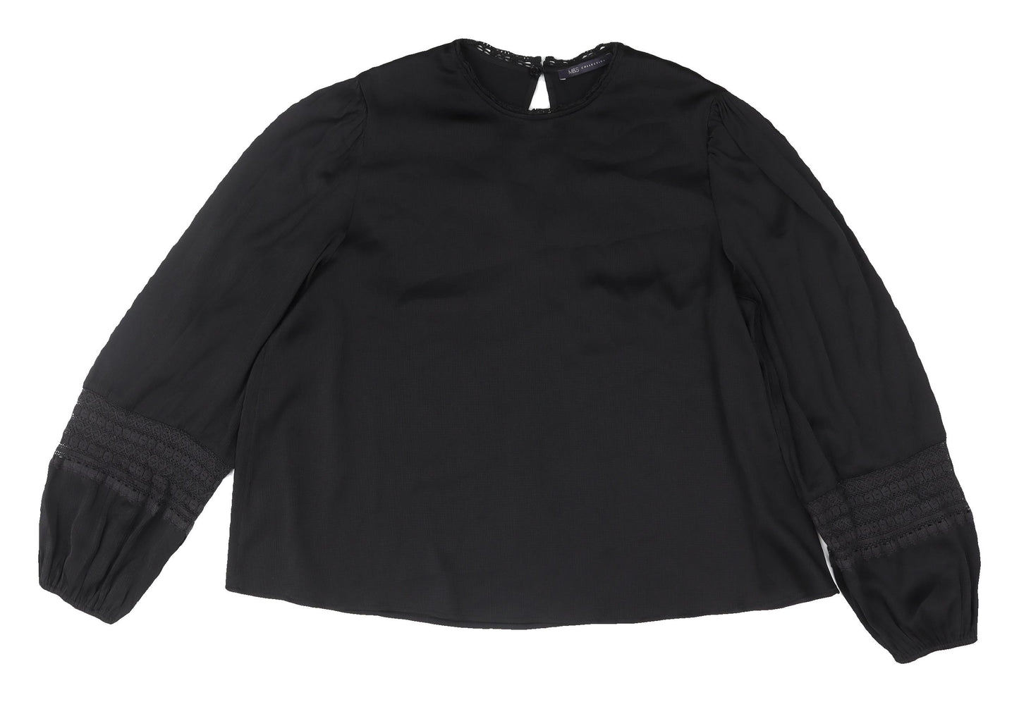 Marks and Spencer Black Blouse Women UK 18