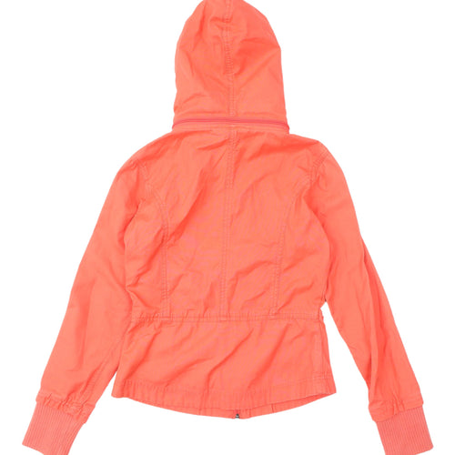 Hooch Women's Orange Cotton Hooded Jacket Size 10