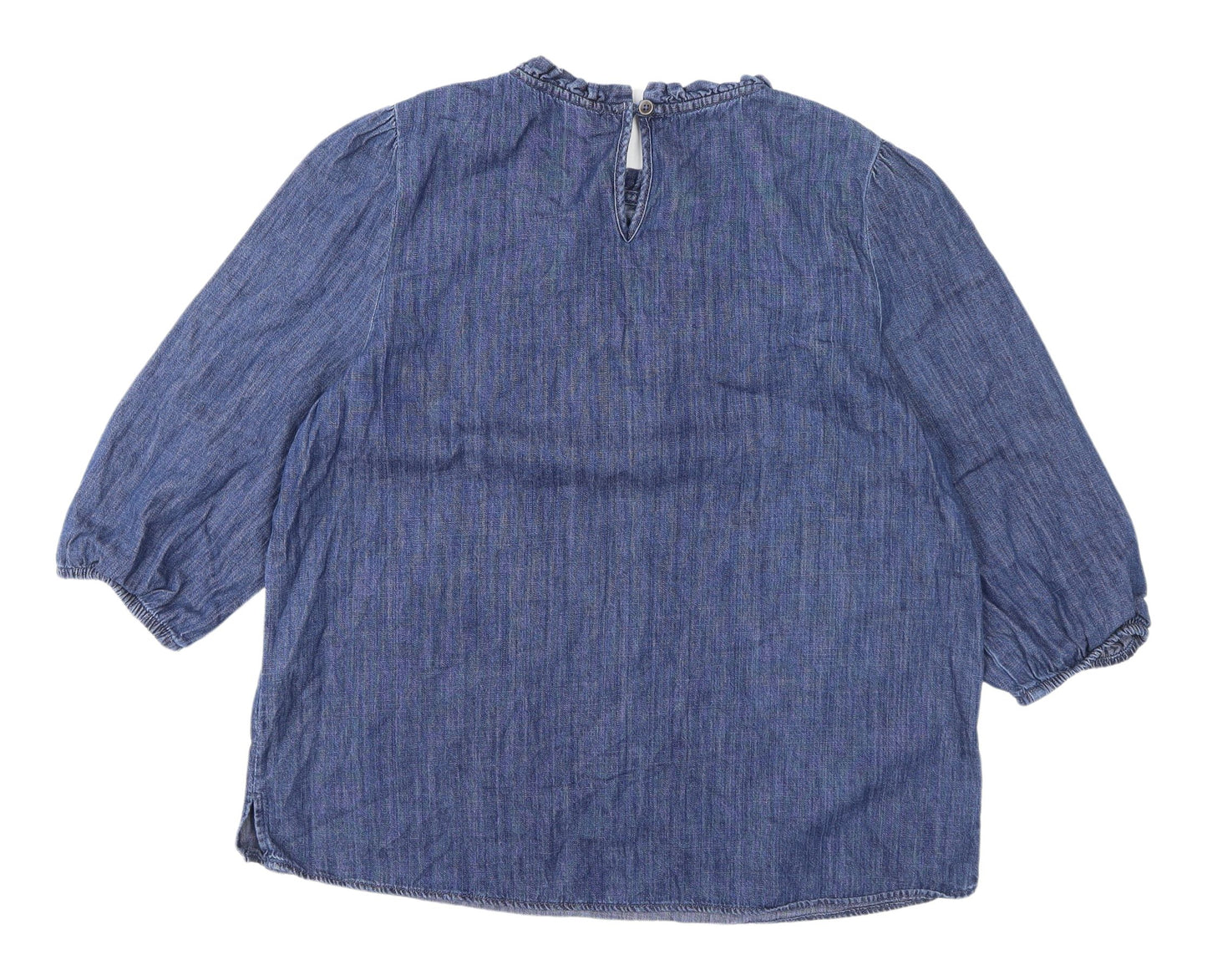 Marks & Spencer Blue Denim Blouse for Women, Size 14