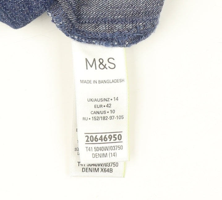 Marks & Spencer Blue Denim Blouse for Women, Size 14