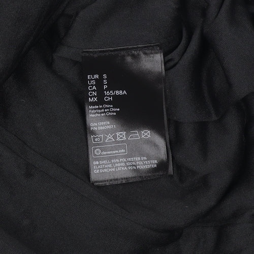 H&M Women’s Black V-Neck Puff Sleeve Dress S