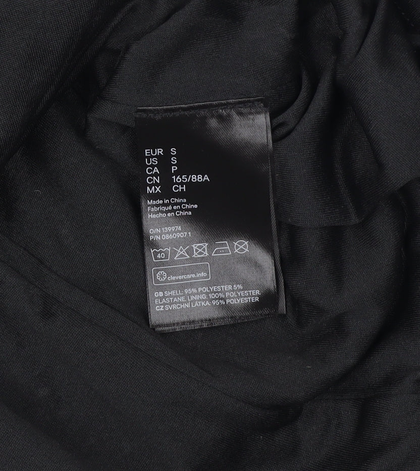H&M Women’s Black V-Neck Puff Sleeve Dress S