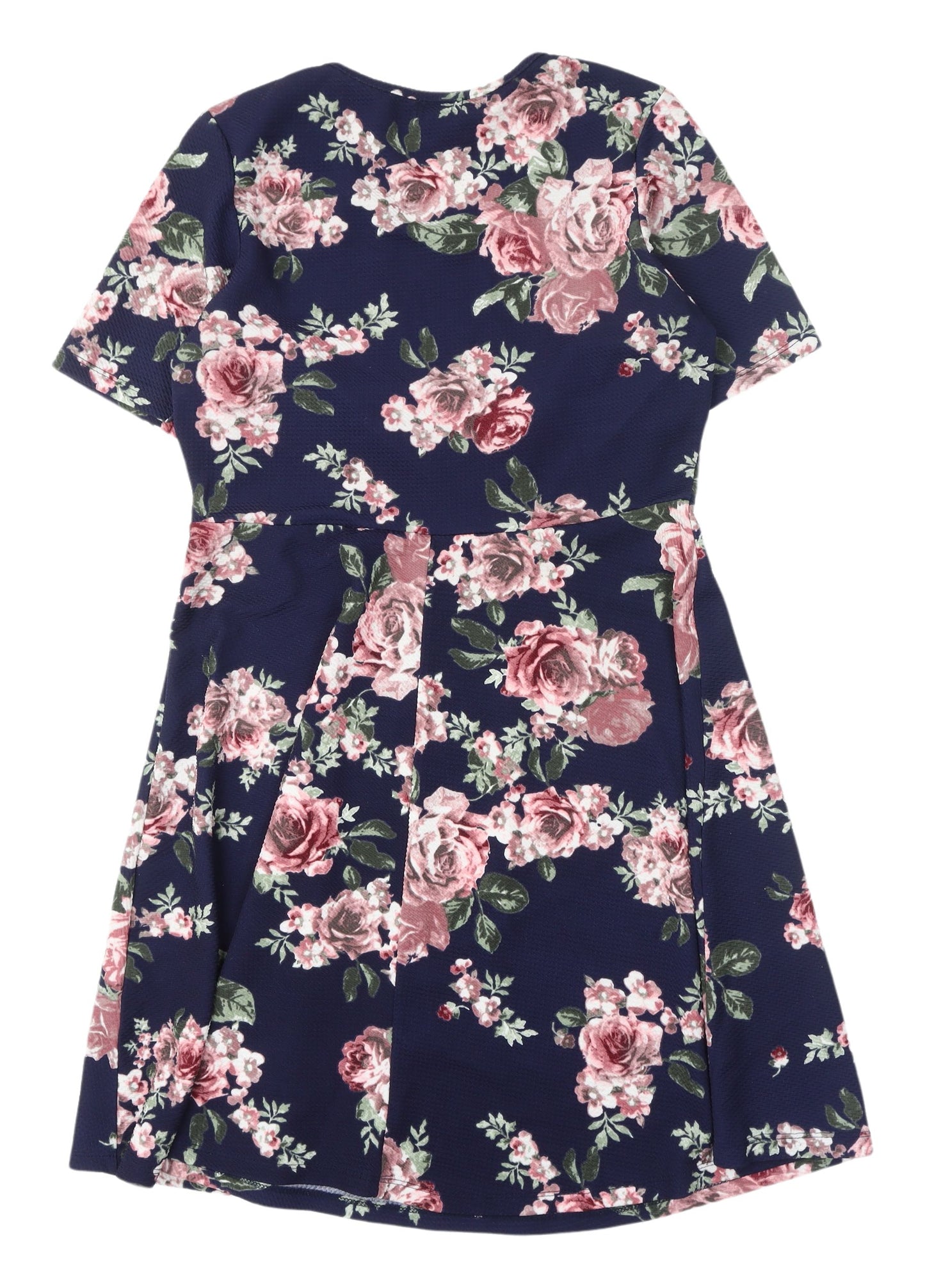 J for Justify Women's Blue Floral Fit & Flare Dress