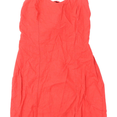 ASOS Women's Red Mini Slip Dress Size 8 Party