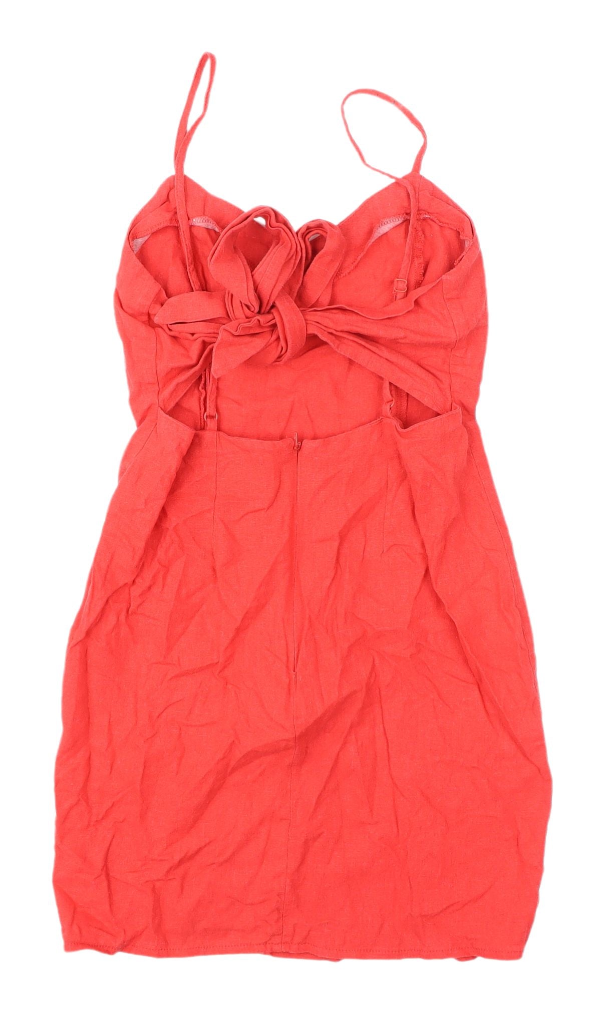 ASOS Women's Red Mini Slip Dress Size 8 Party