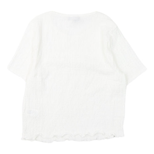 New Look Women's White Basic T-Shirt, Size 12, Casual Summer Wear