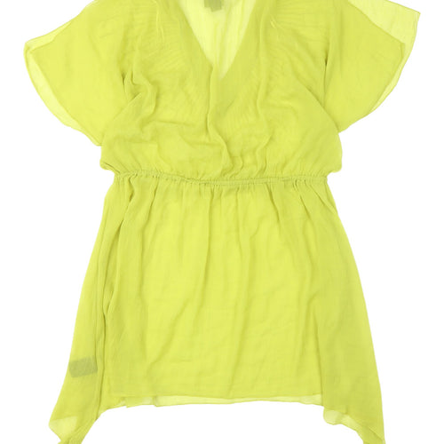 H&M Green Tunic Blouse with Sequins - Size 12