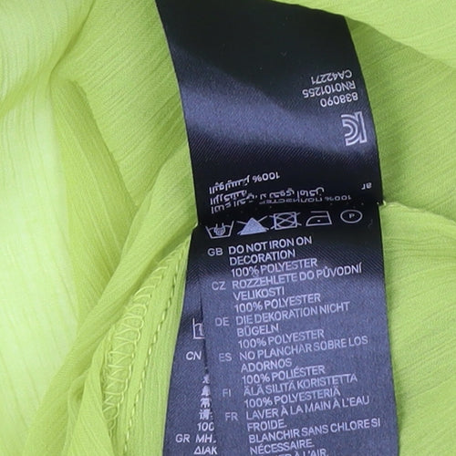 H&M Green Tunic Blouse with Sequins - Size 12