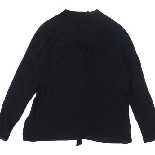 Marks and Spencer Black Women's Blouse Viscose Size 12