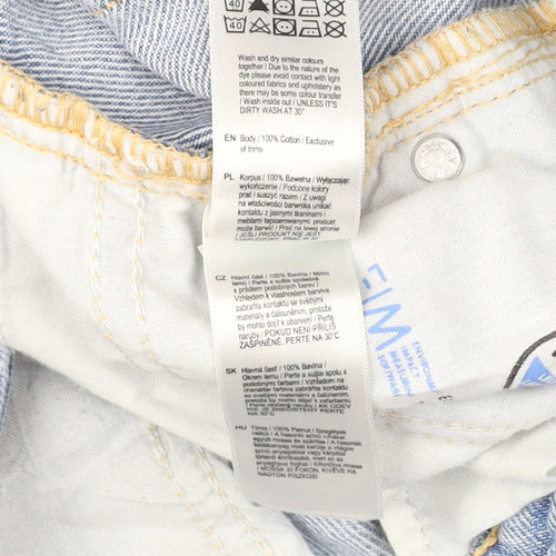 F&F Women's Blue Straight Distressed Jeans Size 6