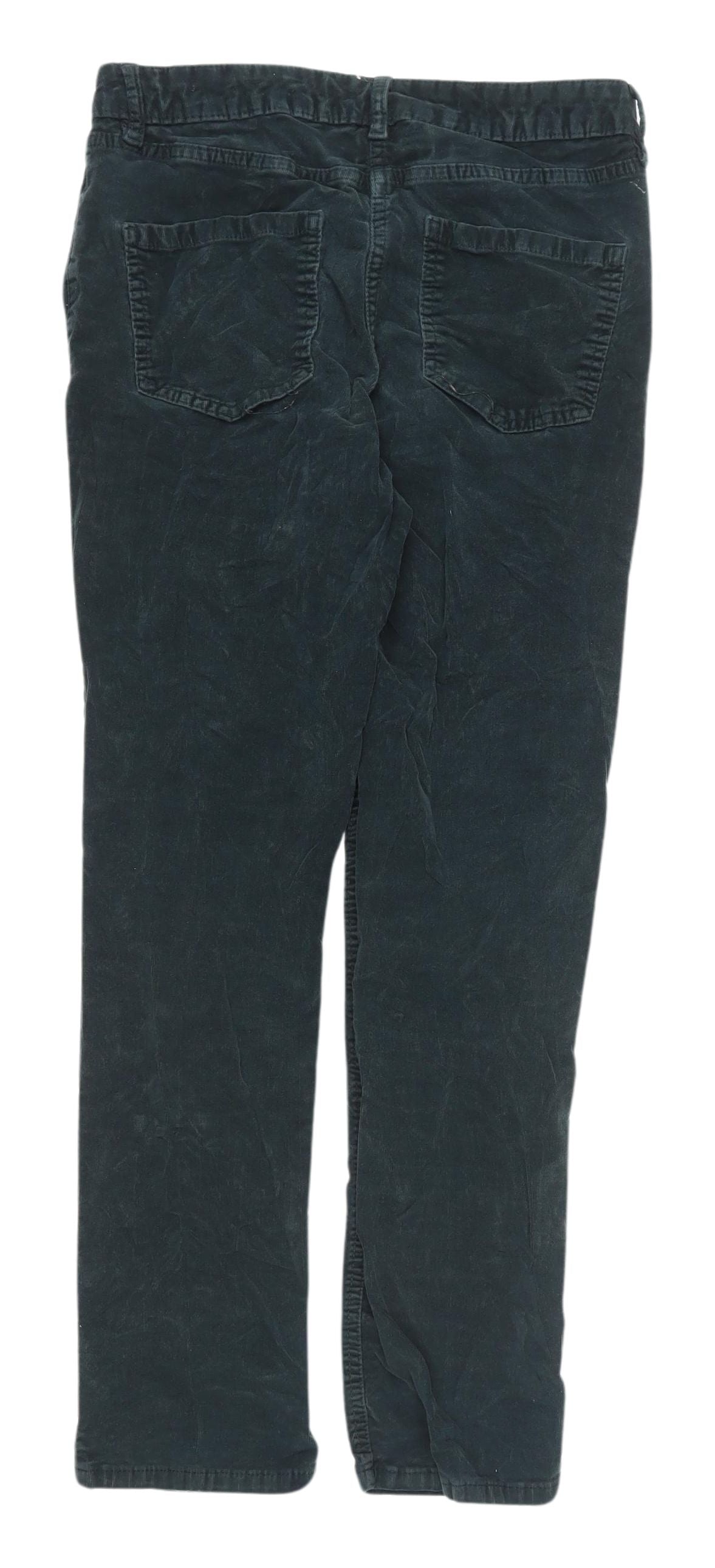 Maine Women’s Green Corduroy Straight Trousers, Size 12