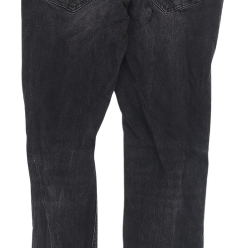 Zara Men's Black Skinny Distressed Jeans Size 12