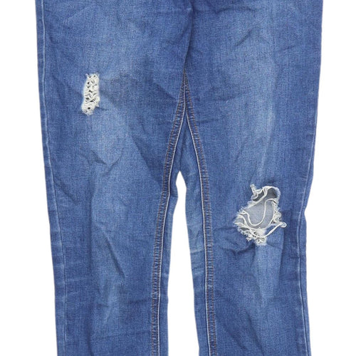 Matalan Women's Blue Skinny Jeans, Size 8 - Distressed