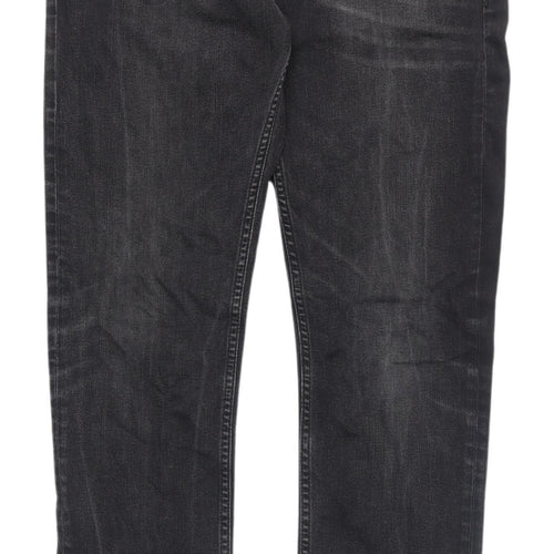 Topman Black Straight Jeans, Unisex Adults Size 34