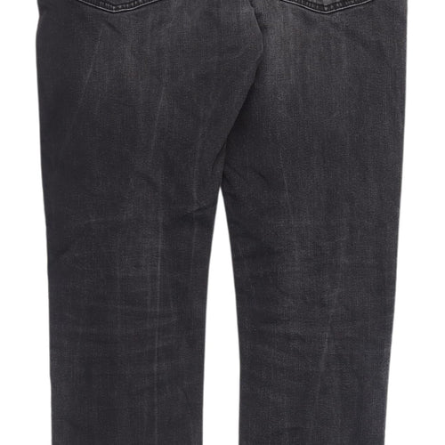 Topman Black Straight Jeans, Unisex Adults Size 34