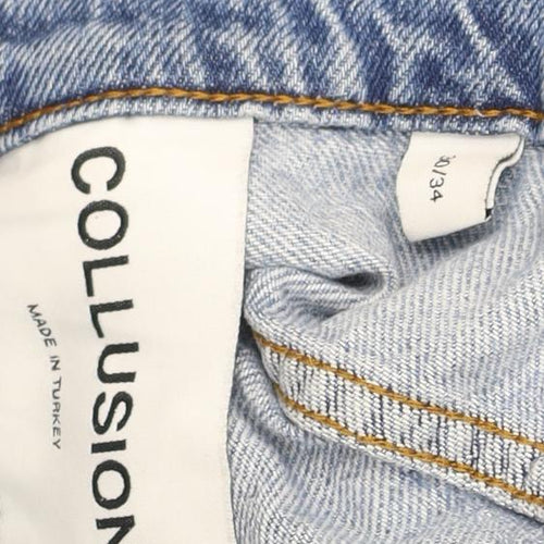 Collusion Blue Distressed Boyfriend Jeans L Women