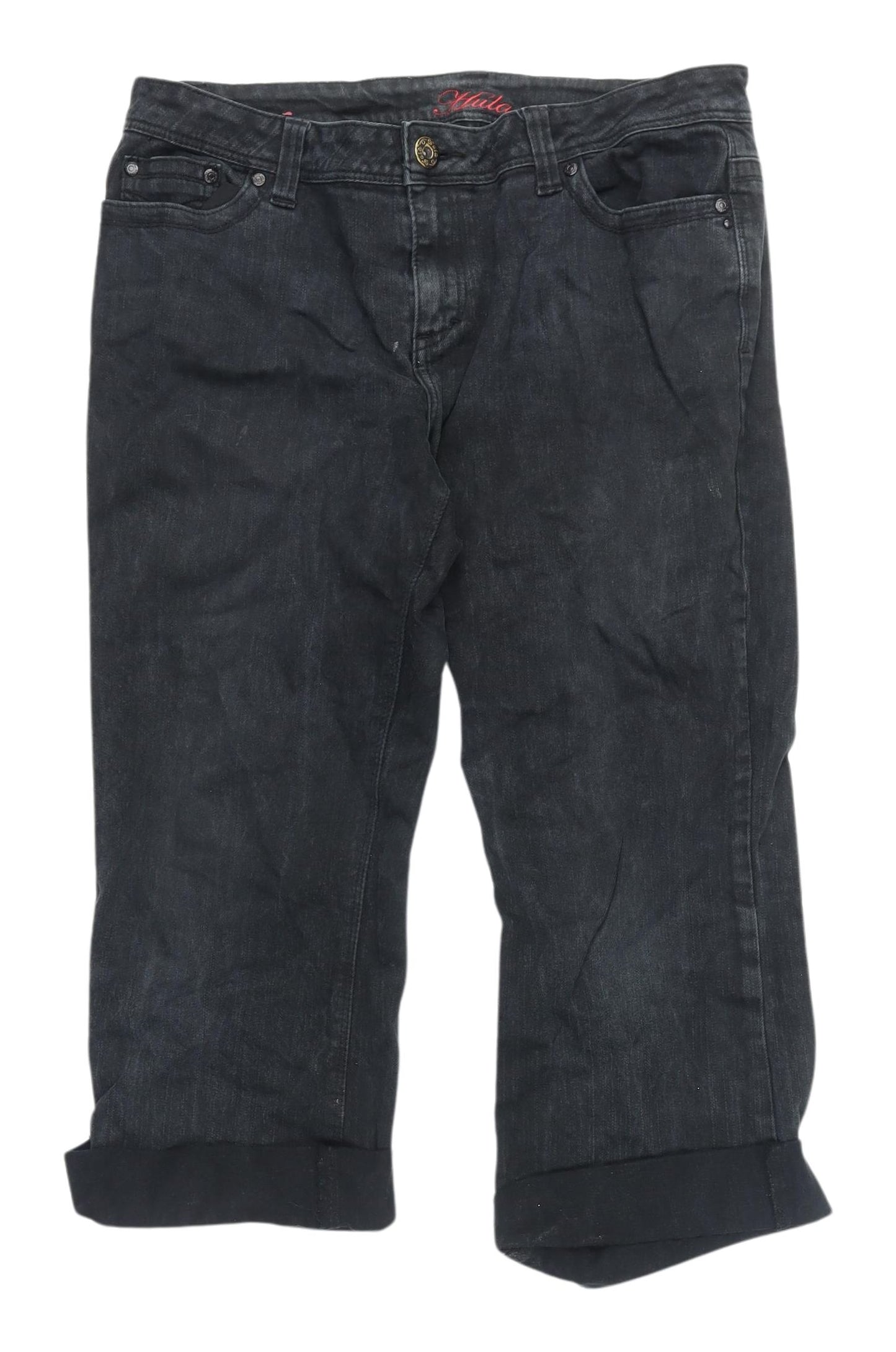 Hula Women's Black Cropped Jeans Size 14