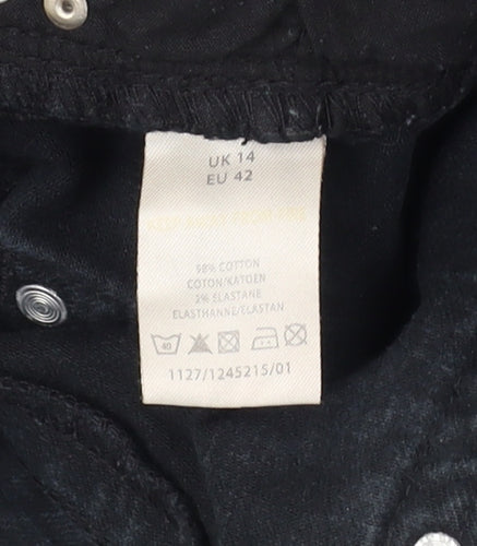 Hula Women's Black Cropped Jeans Size 14