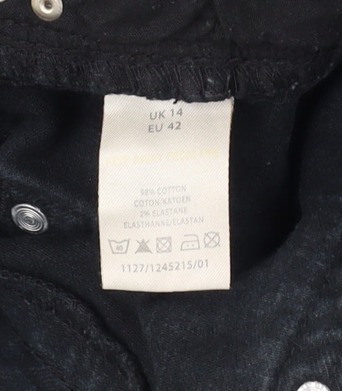 Hula Women's Black Cropped Jeans Size 14