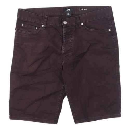 H&M Men's Slim Fit Brown Chino Shorts