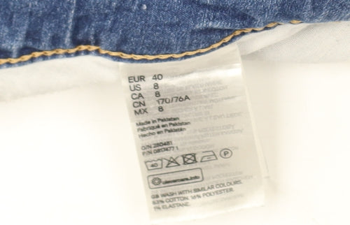 H&M Women Blue Denim Mom Shorts Size 12
