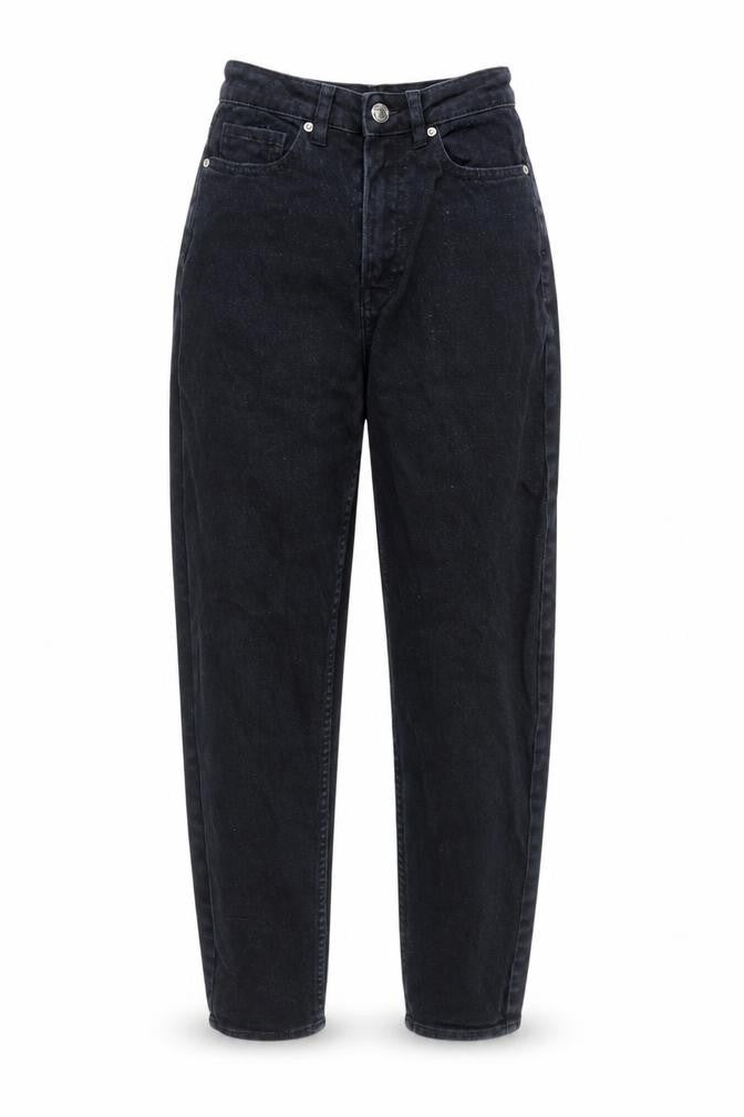 Front view of Divided Women's Black Mom Jeans, size 6, Relaxed Fit