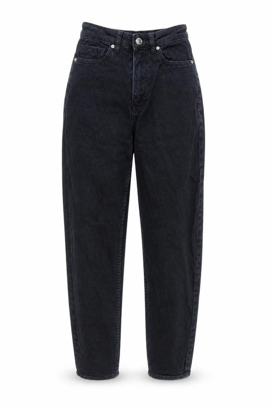 Front view of Divided Women's Black Mom Jeans, size 6, Relaxed Fit