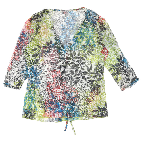 Marks and Spencer Women's Multicoloured Floral Wrap Blouse Size 18