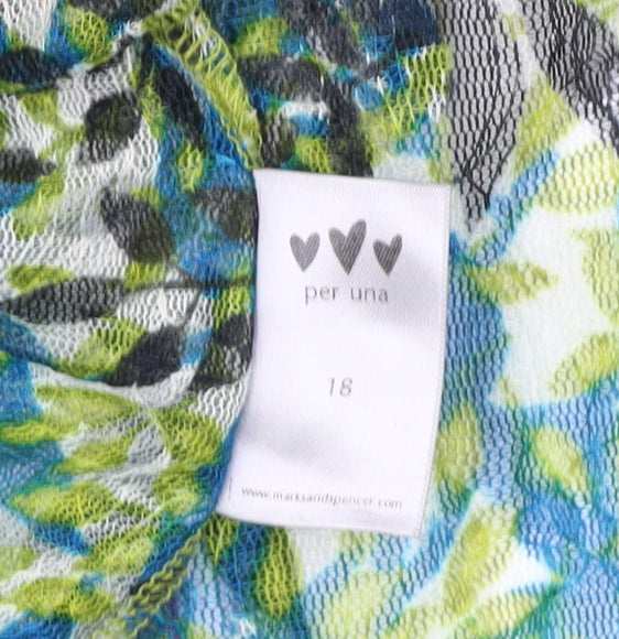 Marks and Spencer Women's Multicoloured Floral Wrap Blouse Size 18