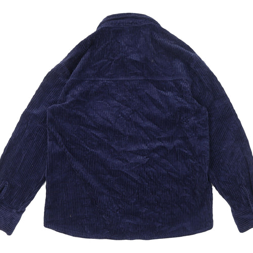 H&M Divided Blue Corduroy Shirt XS Unisex Button-Up
