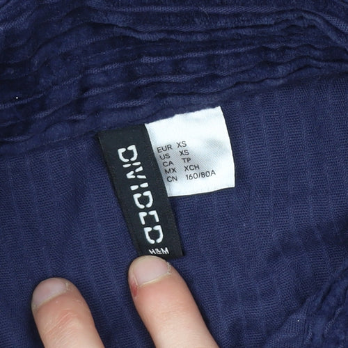 H&M Divided Blue Corduroy Shirt XS Unisex Button-Up