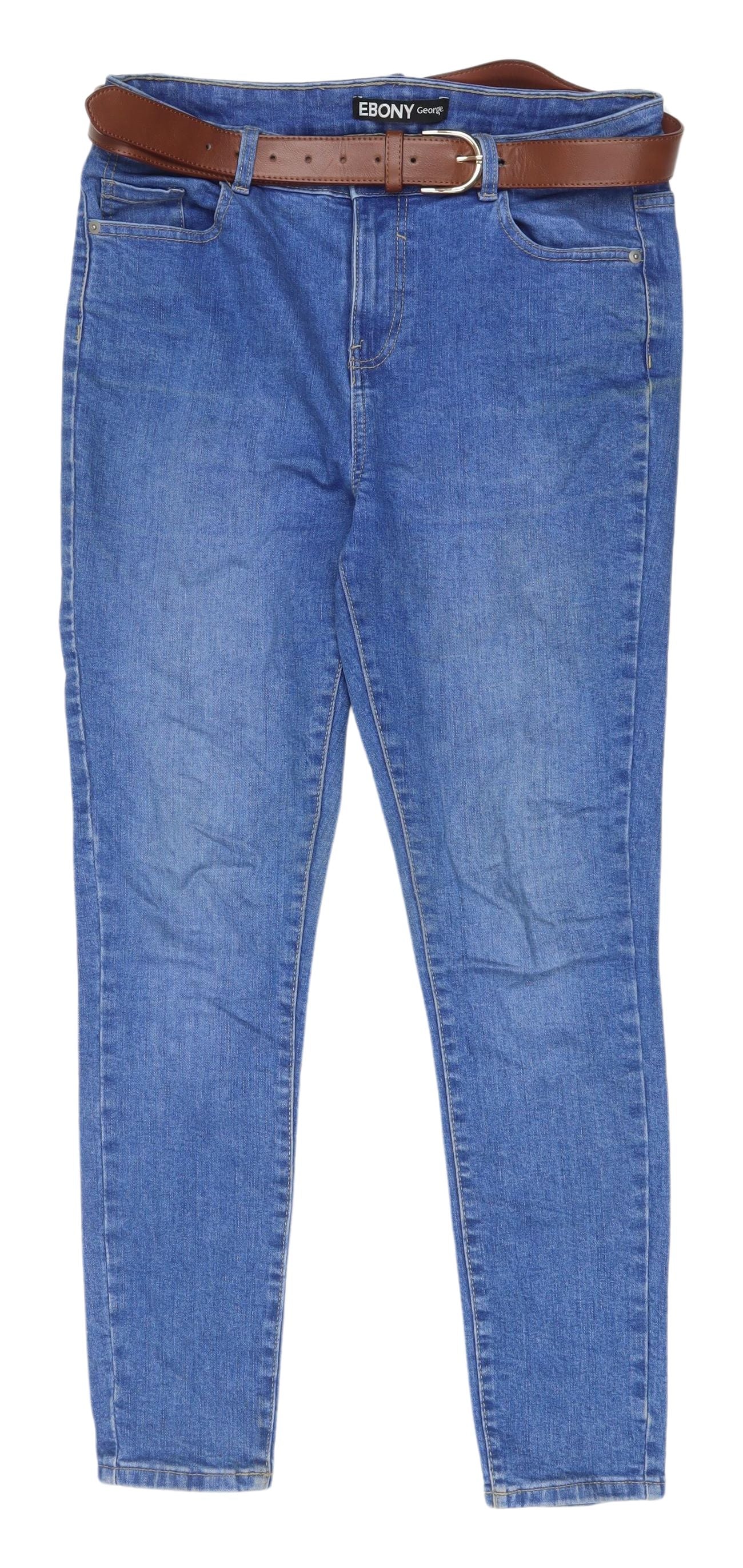 George Blue Women's Skinny Jeans Size 14, Stretch Denim