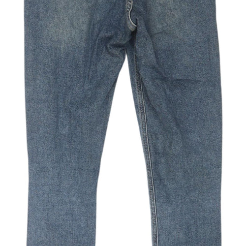 Topshop Women's Blue Skinny Distressed Jeans Size 8