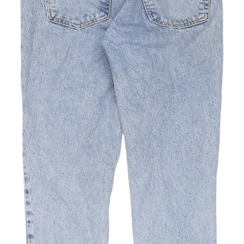 Topshop Women's Blue Distressed Mom Jeans UK 10