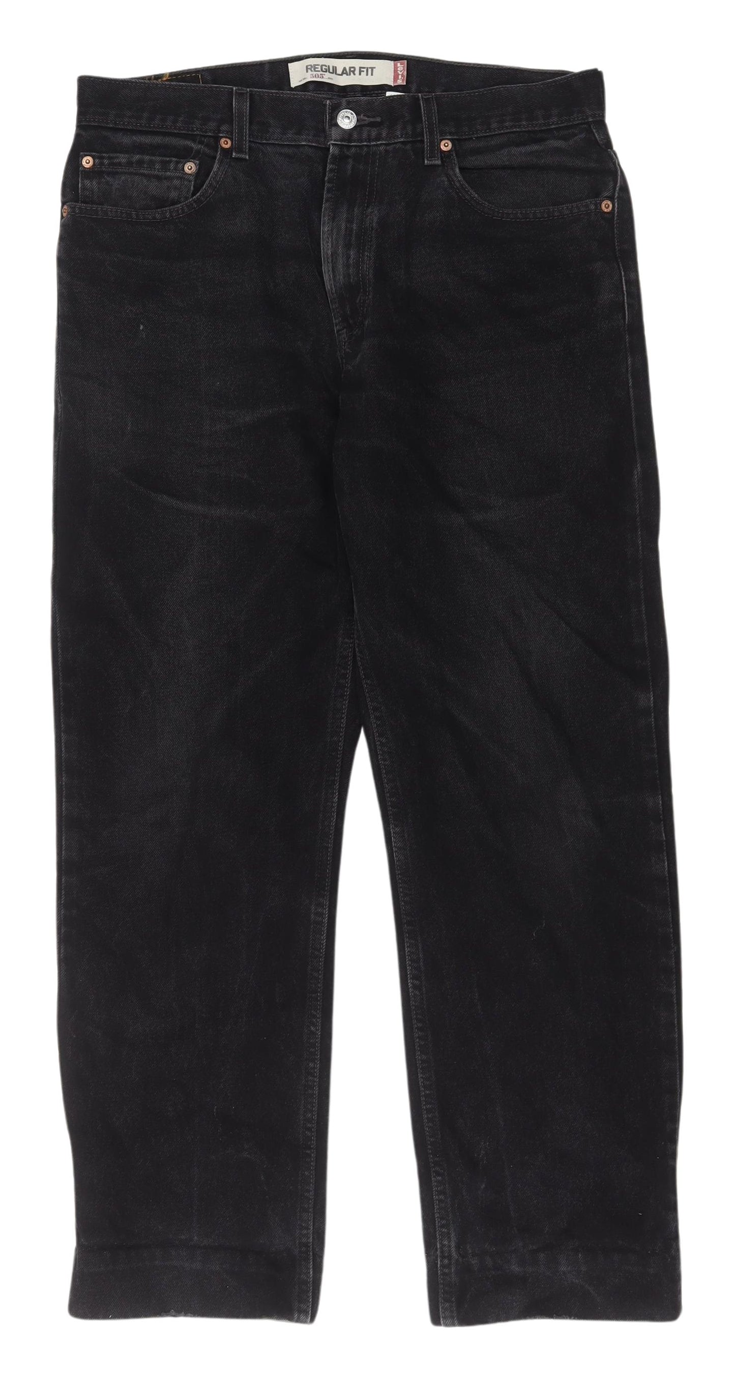 Levi's Men's Black Straight Jeans, Size 34, Regular Fit