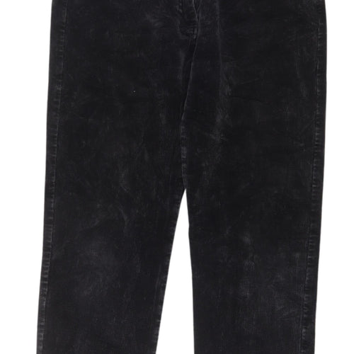 Daily Women's Black Straight Corduroy Trousers Size 12