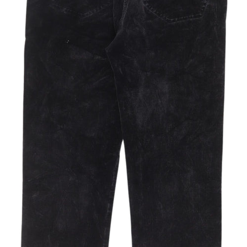 Daily Women's Black Straight Corduroy Trousers Size 12