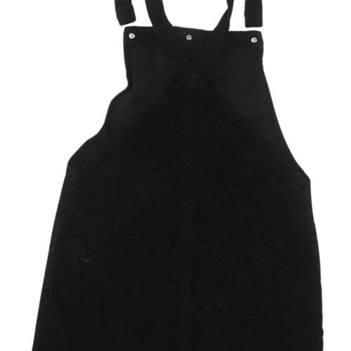 Topshop Black Corduroy Pinafore Dress, UK 10, Casual Style
