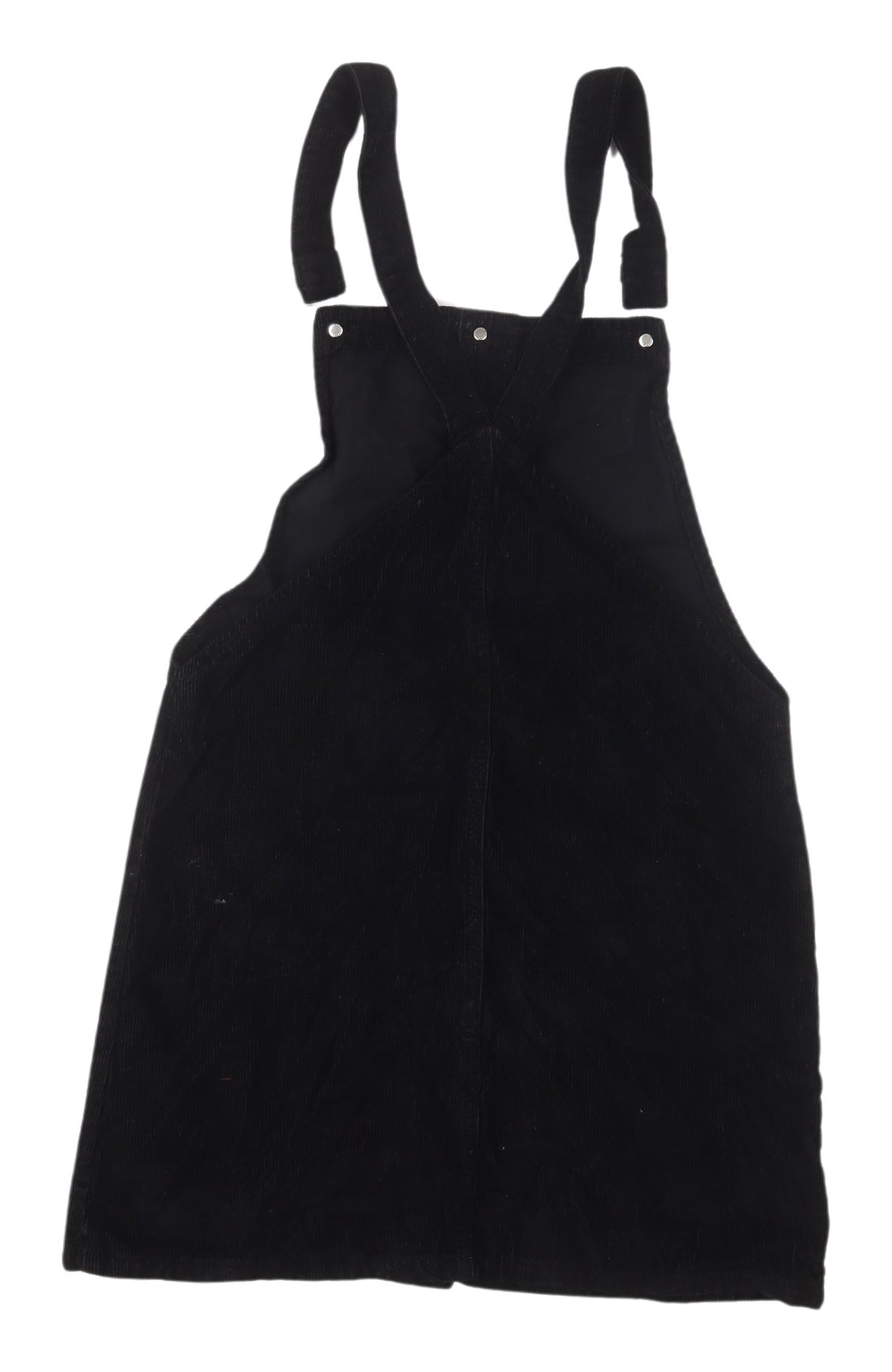Topshop Black Corduroy Pinafore Dress, UK 10, Casual Style