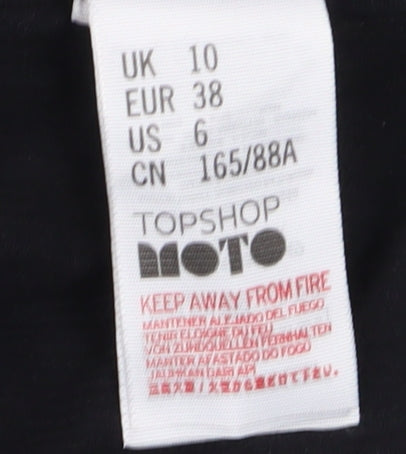 Topshop Black Corduroy Pinafore Dress, UK 10, Casual Style