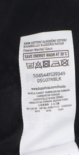 Topshop Black Corduroy Pinafore Dress, UK 10, Casual Style