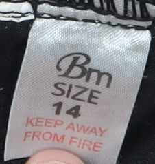 Bm Women's Black Embroidered Bootcut Jeans Size 14