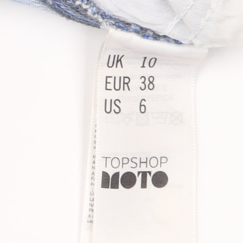 Topshop Women's Blue Denim Cut-Off Shorts Size 10