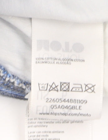 Topshop Women's Blue Denim Cut-Off Shorts Size 10