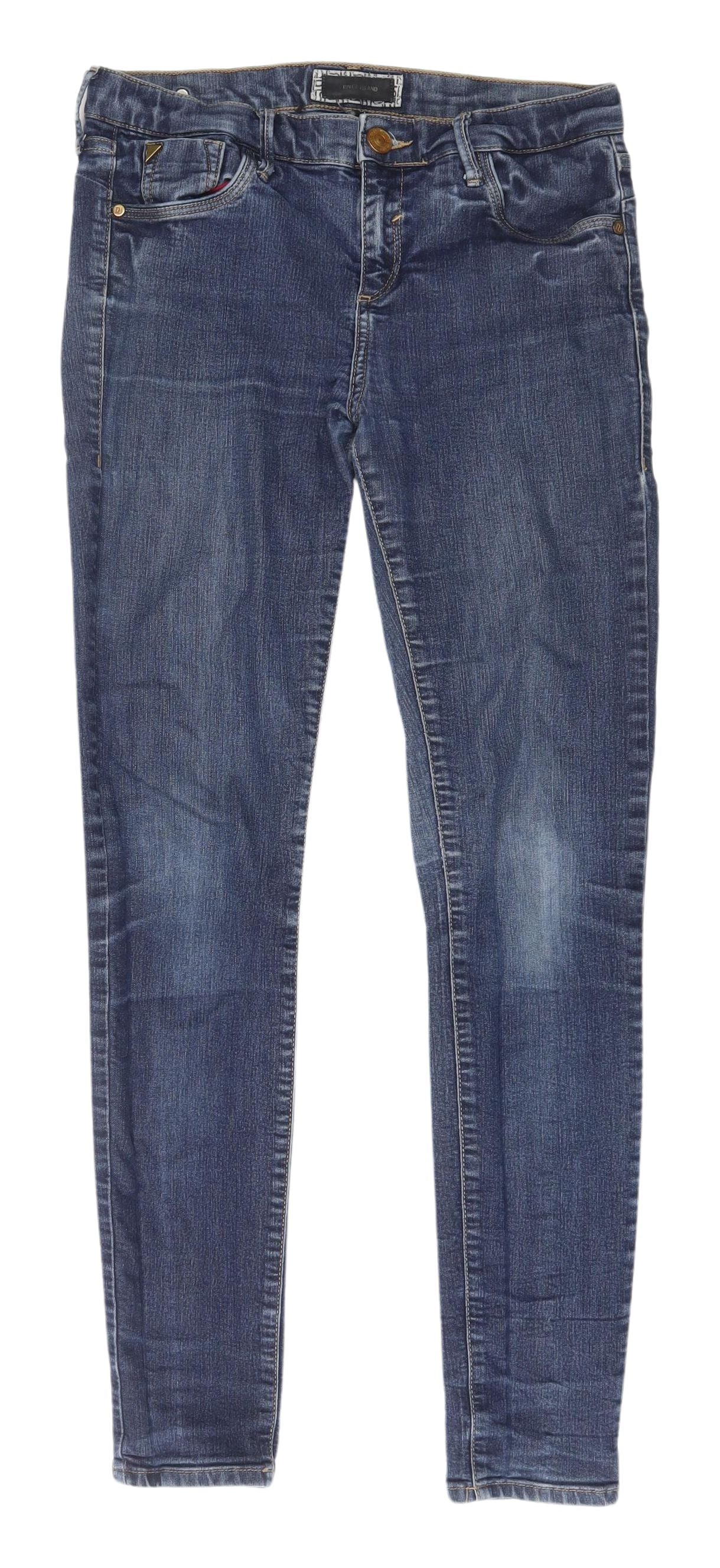 River Island Women's Blue Skinny Jeans Size 12