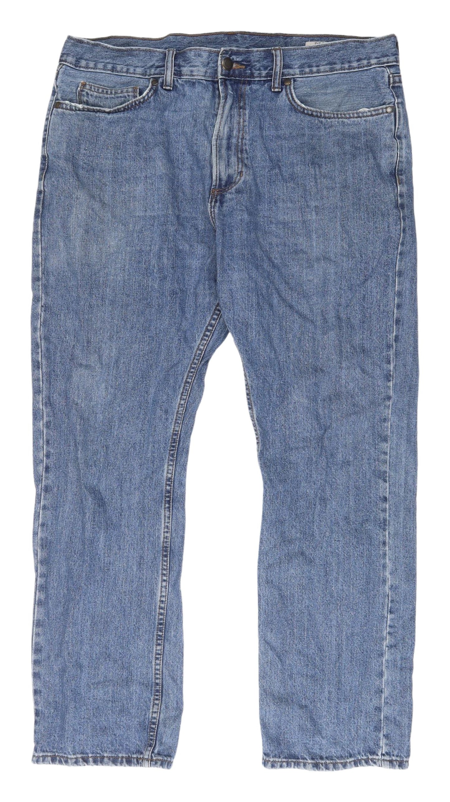 Marks and Spencer Men's Blue Straight Denim Jeans XL