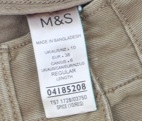 Marks & Spencer Women's Beige Cargo Trousers Size 10