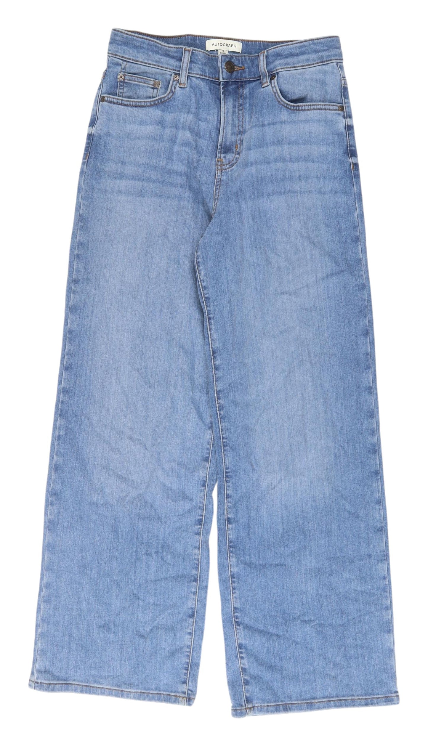 Marks and Spencer Women's Blue Wide-Leg Jeans